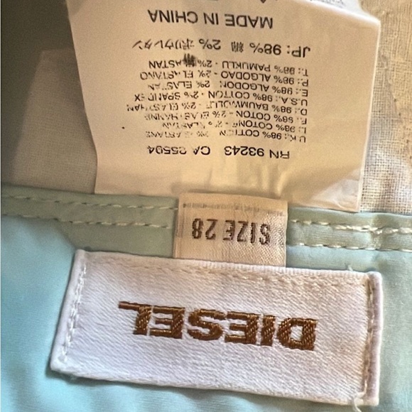 Y2K Diesel Mint Green Mini Skirt|size 28 - Picture 6 of 7